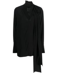 Givenchy - Pussy-Bow Silk Blouse - Lyst