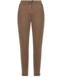 Brunello Cucinelli - Baumwolle und Seidenmischhose - Lyst