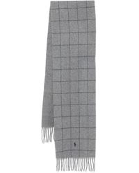 Polo Ralph Lauren - Recycled Wool Checked Fringed Scarf - Lyst