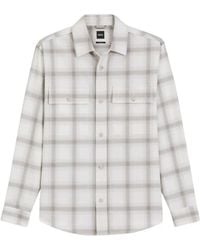 BOSS - Chemise À Carreaux Et Poche À Rabat - Lyst