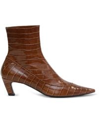 Christopher Esber - Corte Croc-Effect Ankle Boots - Lyst