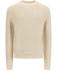 Jil Sander - Alpaca Wool Sweater Maglioni Bianco-Uomo - Lyst