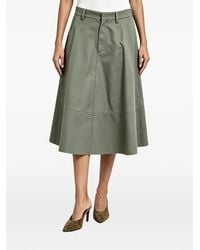 Brunello Cucinelli - A-Line Paneled Midi Skirt - Lyst