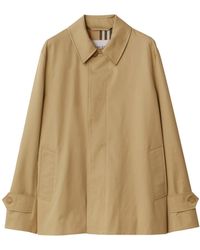 Burberry - Single-breasted Cotton Car Coat - Lyst