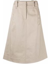 Alberta Ferretti - Four-Pocket Cotton A-Line Skirt - Lyst