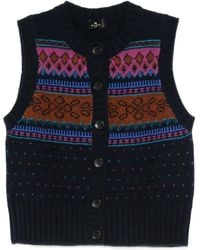 Etro - Button-Fastening Patterned Wool Cardigan - Lyst
