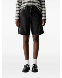 Levi's - Middy Faded-Effect Denim Shorts - Lyst