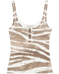 Blumarine - Zebra-Print Top - Lyst
