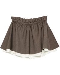 ELEH - Layered Mini Skirt - Lyst