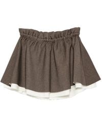 ELEH - Falda Corta A Capas - Lyst