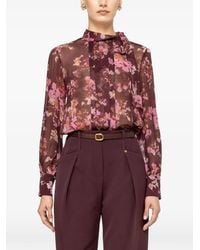 Nissa - Floral Print Viscose Top - Lyst