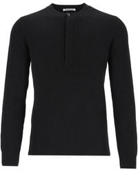 Al Duca d'Aosta - Ribbed-Knit Button-Up Sweater - Lyst