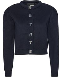 ROTATE BIRGER CHRISTENSEN - Letter Firm Knit Cardigan - Lyst