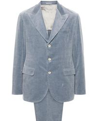 Brunello Cucinelli - Ribfluwelen Pak Van Wolblend - Lyst