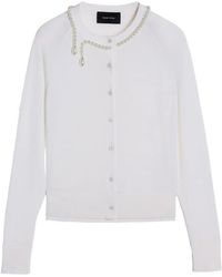 Simone Rocha - "Classic Merino" Silk Cardigan With Embroidered - Lyst