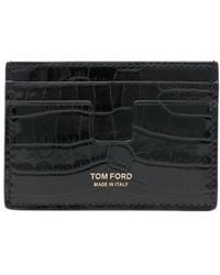 Tom Ford - Crocodile-embossed Leather Cardholder - Lyst