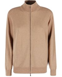 Malo - Cárdigan con cuello alto y cremallera - Lyst