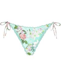 MC2 Saint Barth - Floral-Print Scalloped-Edge Bikini Bottoms - Lyst