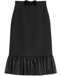 Valentino Garavani - Bow-Detail Midi Skirt - Lyst