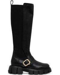 Love Moschino - Buckle Knee-High Boots - Lyst