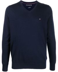 tommy hilfiger black v neck sweater