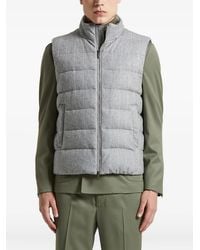Peserico - Pinstripe Quilted Gilet - Lyst