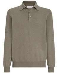 Brunello Cucinelli - Cashmere Knit Polo Shirt - Lyst