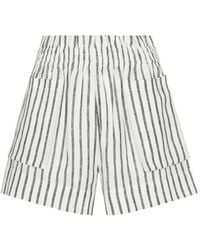 Hevron - Mira Striped Shorts - Lyst