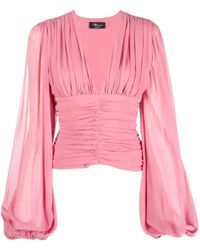 Blumarine - Top Mit V-Ausschnitt - Lyst