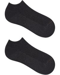 ZEGNA - Ribbed-Knit Cotton Low-Cut Socks - Lyst