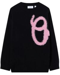 Off-White c/o Virgil Abloh - Fuzzy Crewneck Knitwear - Lyst