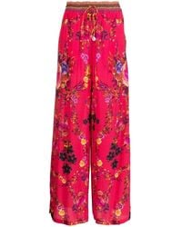CAMILLA - View From The Veil Floral-Print Silk Pants - Lyst