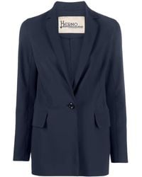 Herno - Single-Breasted Button-Fastening Blazer - Lyst