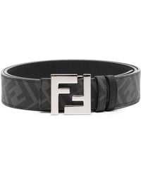 Fendi - Cinturón con logo FF reversible - Lyst