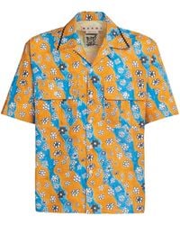 Marni - Daisy-print Patch-pocket Shirt - Lyst