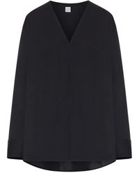 TOTEME - Blusa Con Cuello En V - Lyst