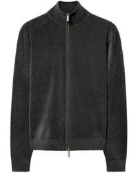 Rrd - Velvet-Effect Zip-Up Sweater - Lyst