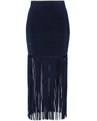 Twinset - High-Waist Fringed Maxi Skirt - Lyst