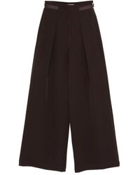ERMANNO FIRENZE - Broek Met Geplooid Detail - Lyst