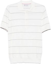 Brunello Cucinelli - ストライプ ポロシャツ - Lyst