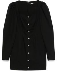ROTATE BIRGER CHRISTENSEN - Mini-Jurk Met Diepe Ronde Hals En Lange Mouwen - Lyst