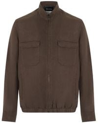 Herno - Zip-Up Pocket-Detail Bomber Jacket - Lyst