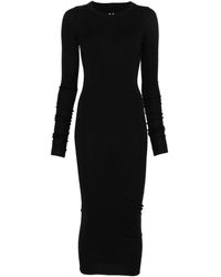 Rick Owens - Midi-Jurk Met Lange Mouwen - Lyst