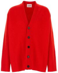 Jil Sander - V-Neck Button-Down Cardigan - Lyst