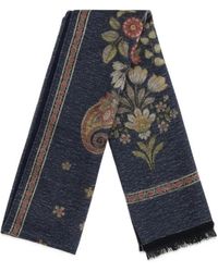 Kiton - Floral-Print Paisley Scarf - Lyst