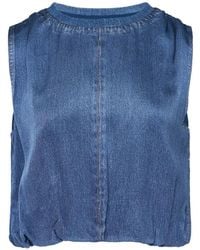 Rag & Bone - Miramar Mica Denim-Print Sleeveless Top - Lyst