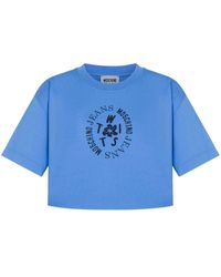Moschino Jeans - T-shirt en coton à logo imprimé - Lyst