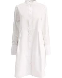 Ines De La Fressange Paris - Pleated Button-Front Shirt Mini Dress - Lyst