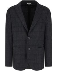 Boglioli - Check-Pattern Notched-Lapels Blazer - Lyst