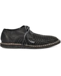Guidi - Woven Leather Derby Shoes - Lyst